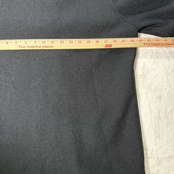 VTG St. John Knit Button Jacket Blazer Lined Black Wool 80s Gold Women's Size L - Picture 6 of 7